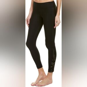 NEW tags Koral Swing Legging with gold brocade accent, high compression